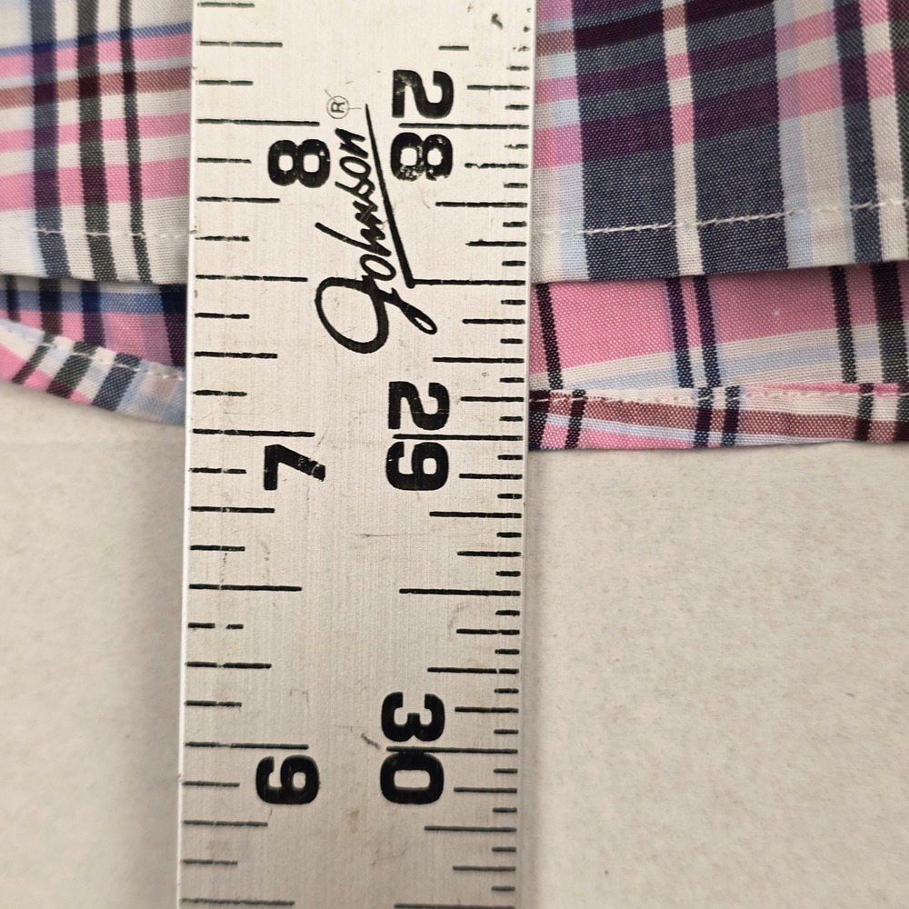 Brooks‎ Brothers Plaid Shirt Men's XL Pink Blue Green White Long Sleeve Casual - Picture 6 of 7